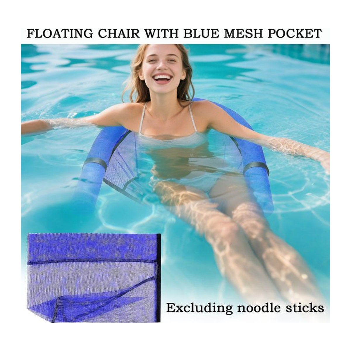 Aufblasbare Pool Liege Float Pool Stuhl als Schwimmring und Hängematte für das Schwimmbad - Bild 1