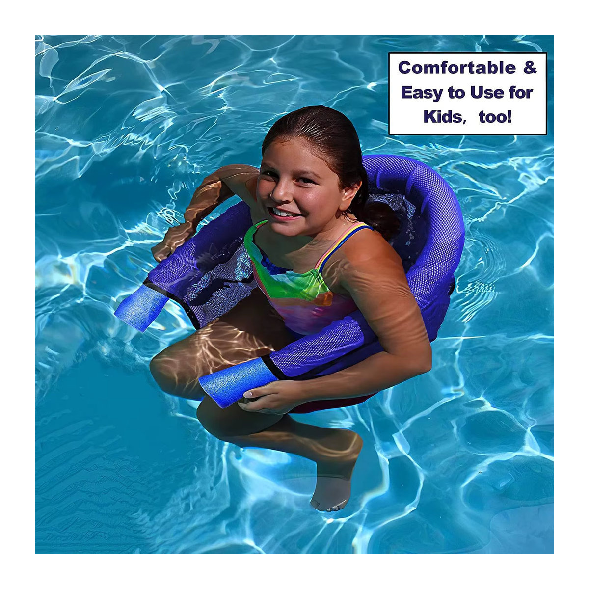 Aufblasbare Pool Liege Float Pool Stuhl als Schwimmring und Hängematte für das Schwimmbad - Bild 5