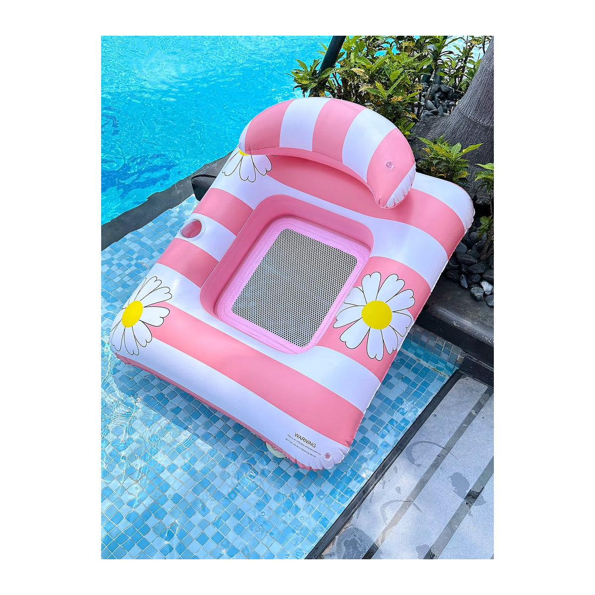 Aufblasbare Wasser-Hängematte als Schwimmmatte und Liegestuhl für Pool und Strand - Bild 1