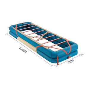 Aufblasbarer Einzelbettrahmen für Camping in Blau, 70 cm Höhe, bequem und platzsparend verstaubar