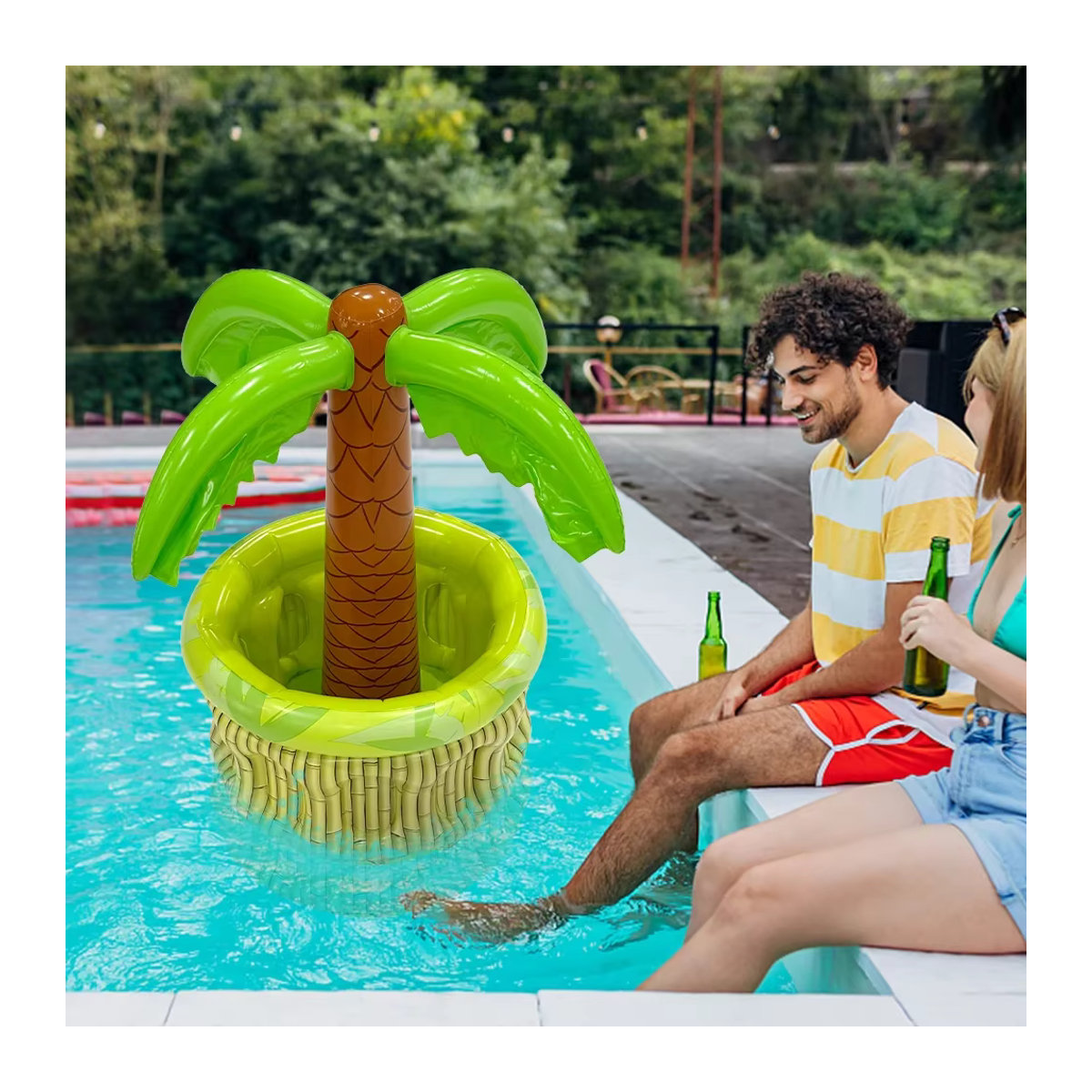 Aufblasbarer Eiskübel aus PVC im Kokosnuss-Design für Schwimmbad und Pool - Bild 3