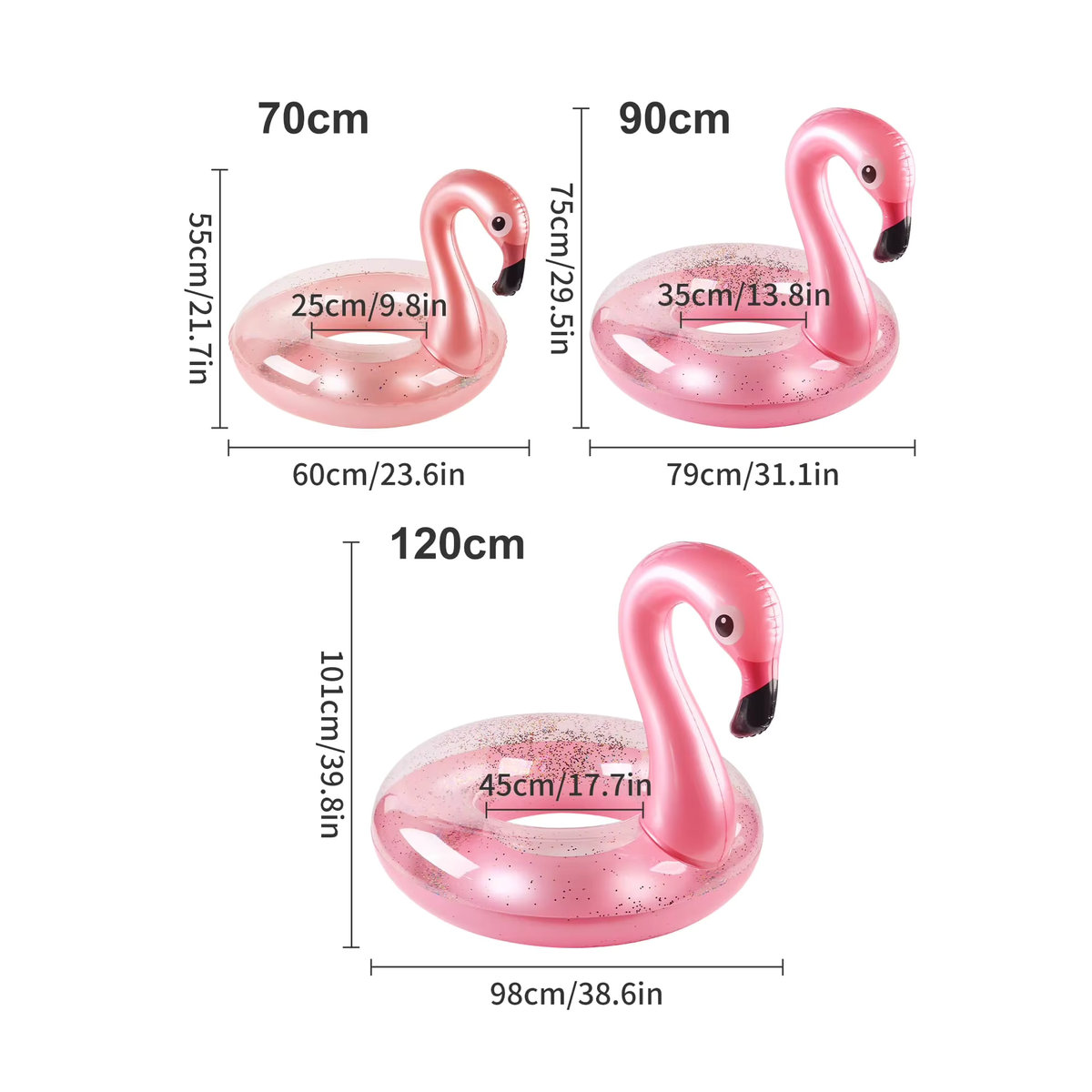 Aufblasbarer Flamingo-Poolschwimmer für Erwachsene und Kinder als Sommer-Strandspielzeug - Bild 6