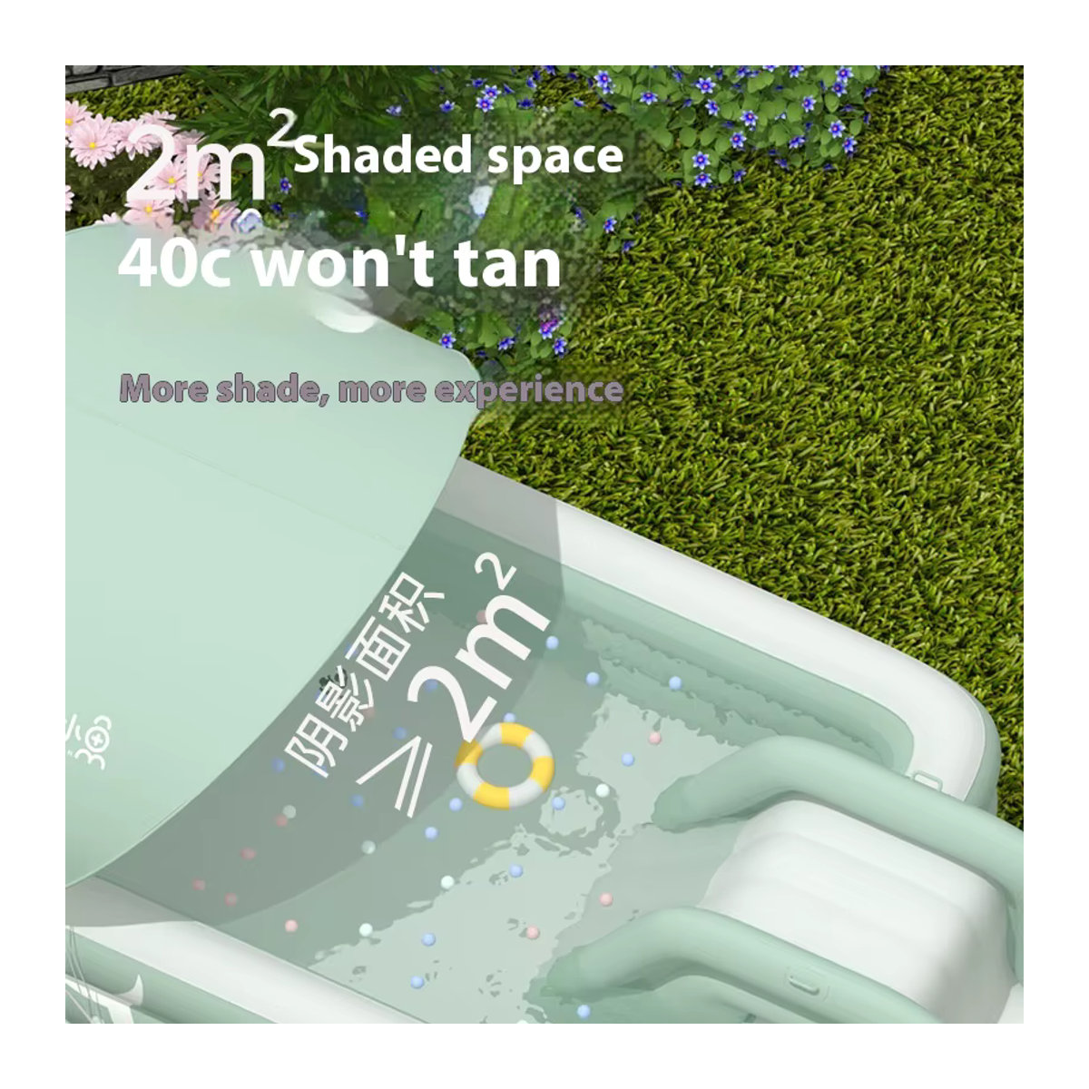 Aufblasbarer Pool mit Rutsche für Kinder und Erwachsene für den Garten und Außenbereich - Bild 3