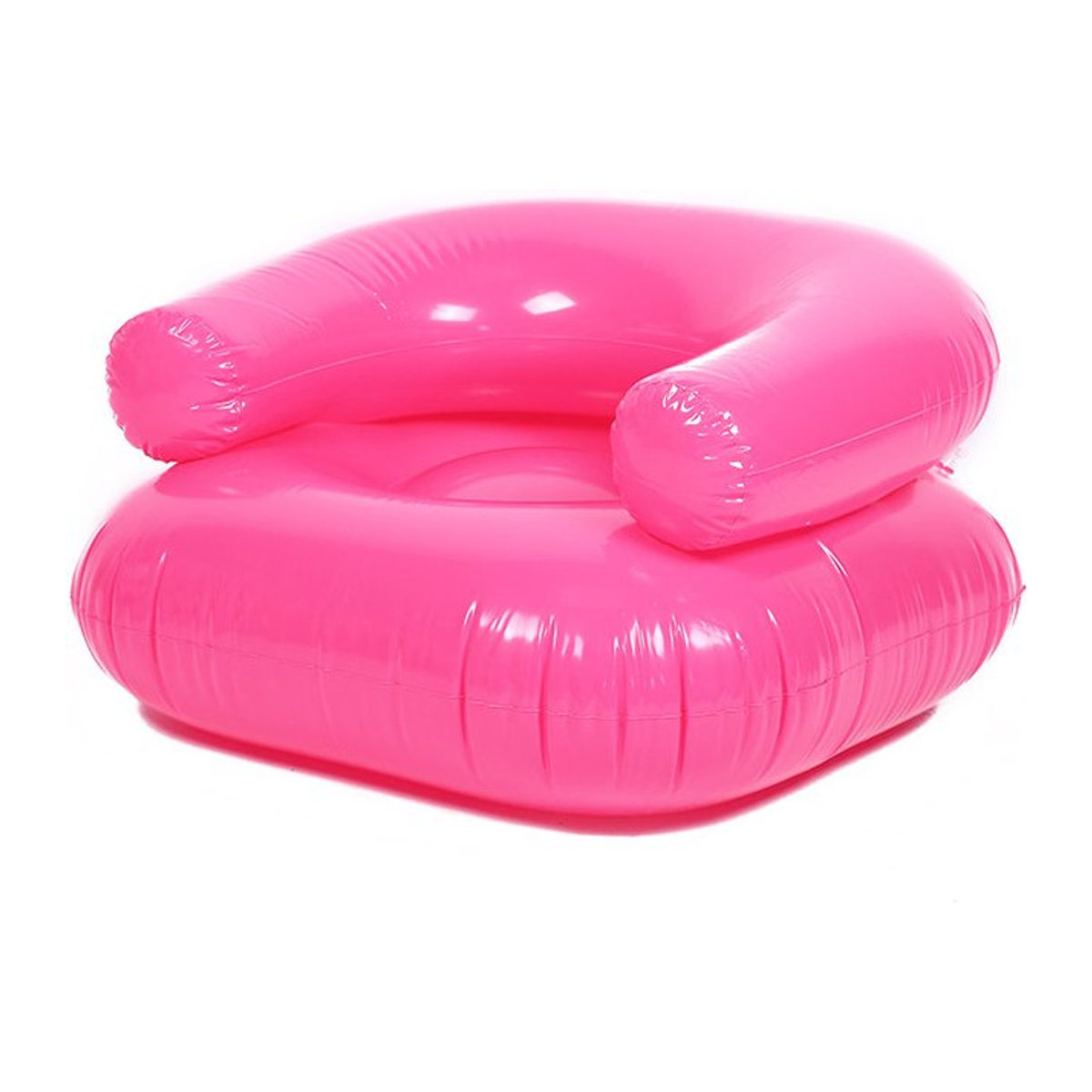 Aufblasbares Kinder Sofa aus PVC mit Pailletten in Rosa oder Blau, tragbarer weicher Baby Hocker - Bild 1