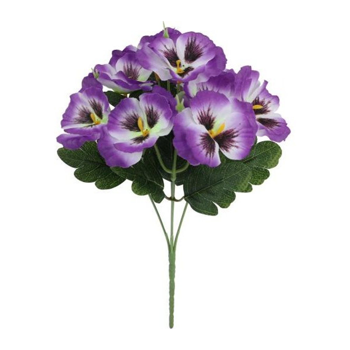 Aunel Künstliche Stiefmütterchenblumen in Violett, UV-beständiges Blumenbouquet für Garten, Terrasse und Innenbereich - Bild 1