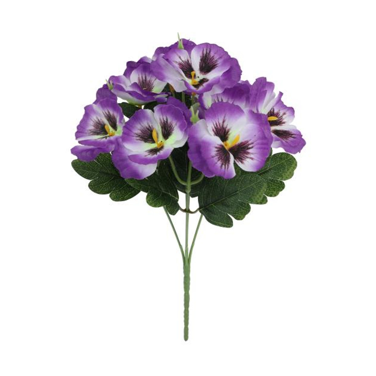 Aunel Künstliche Stiefmütterchenblumen in Violett, UV-beständiges Blumenbouquet für Garten, Terrasse und Innenbereich - Bild 4