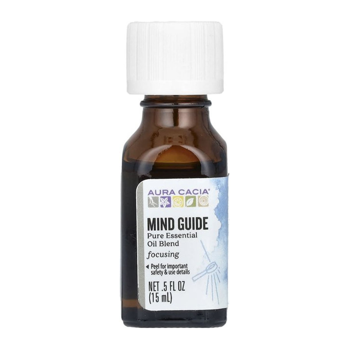 Aura Cacia Guide Mental Mischung aus reinen ätherischen Ölen, 15 ml, braunes Glas - Bild 1