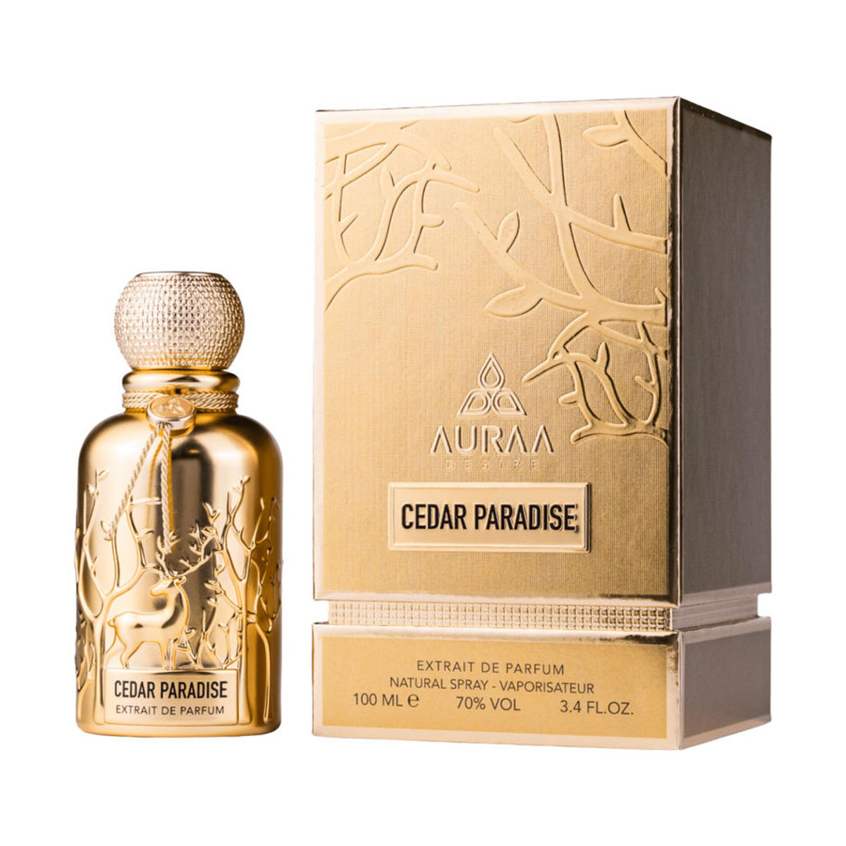 Auraa Desire Cedar Paradise Extrait de Parfum Gold 100ml - Bild 5