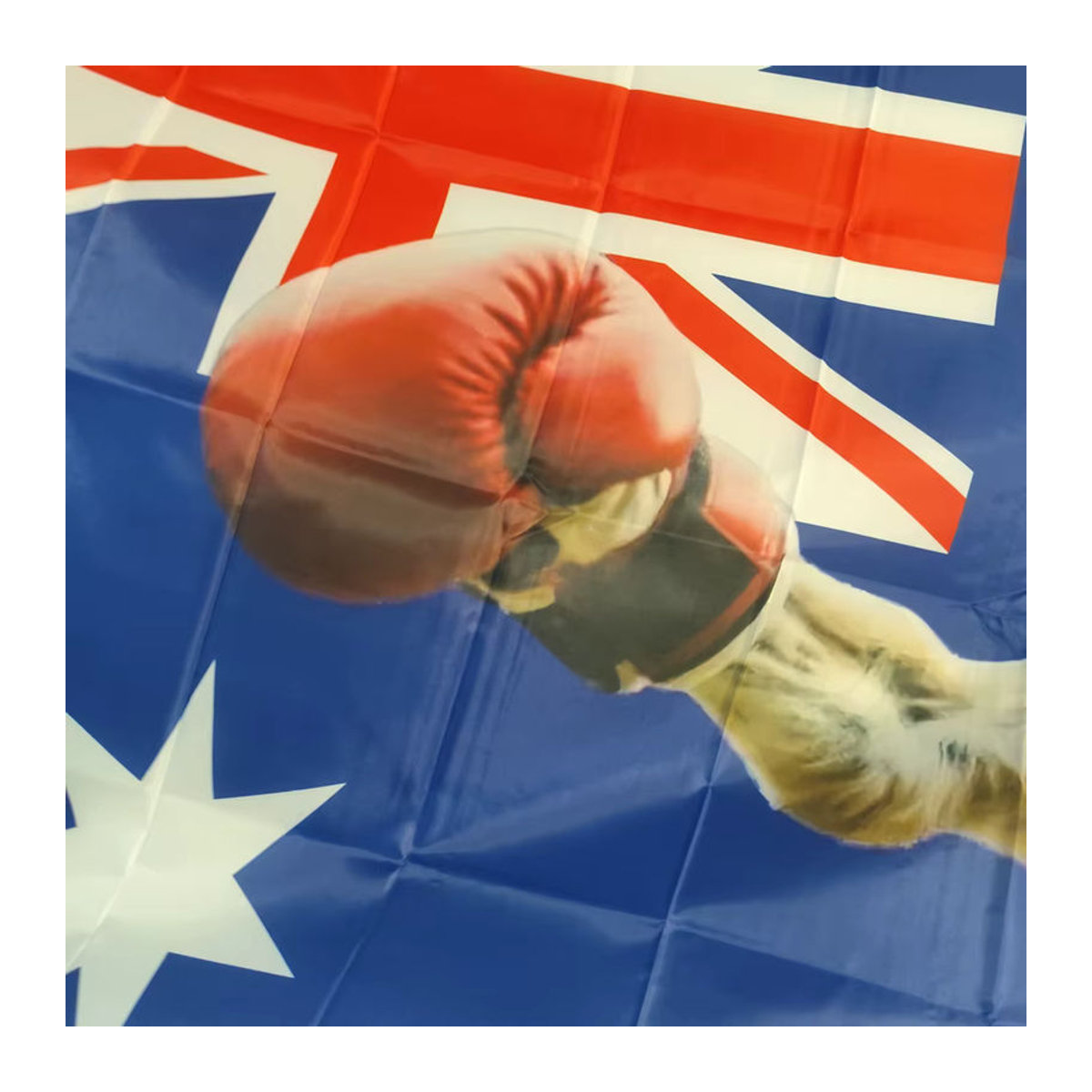 Australien Flagge mit Känguru-Motiv aus Textil, mehrfarbig, B: 150 cm, H: 90 cm - Bild 2