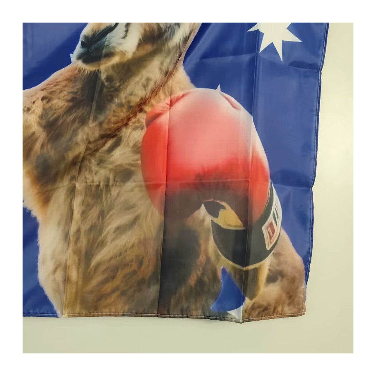 Australien Flagge mit Känguru-Motiv aus Textil, mehrfarbig, B: 150 cm, H: 90 cm - Bild 4