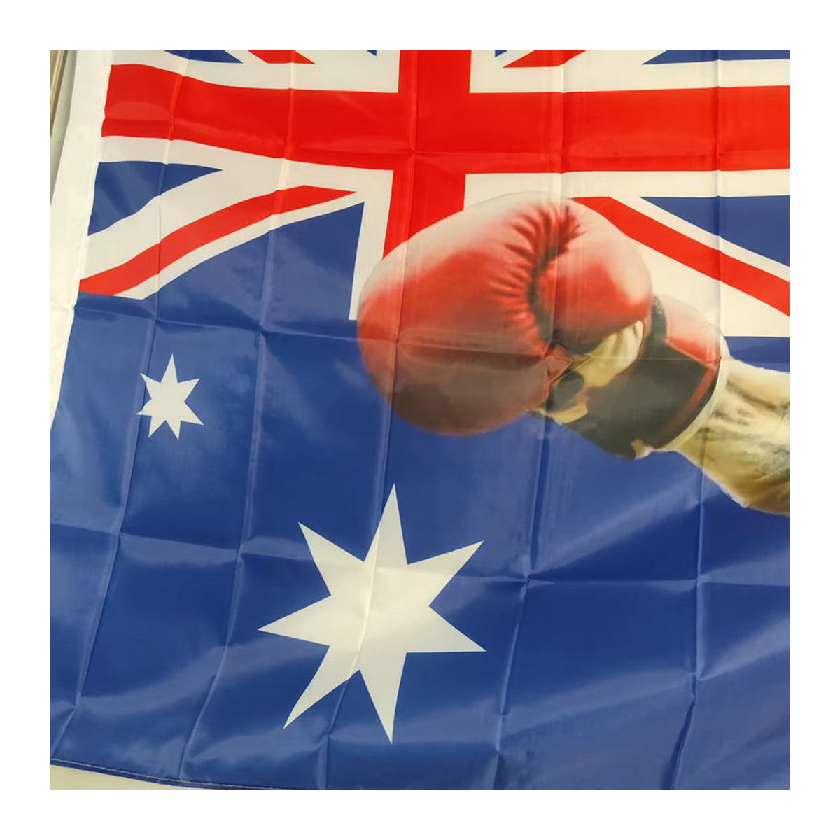 Australien Flagge mit Känguru-Motiv aus Textil, mehrfarbig, B: 150 cm, H: 90 cm - Bild 5
