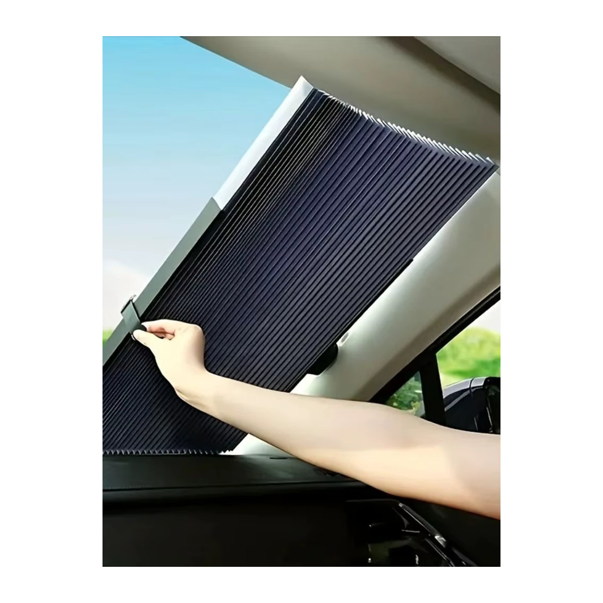 Ausziehbarer faltbarer Sonnenschirm aus Aluminium, UV-beständig und wärmeisolierend - Bild 5
