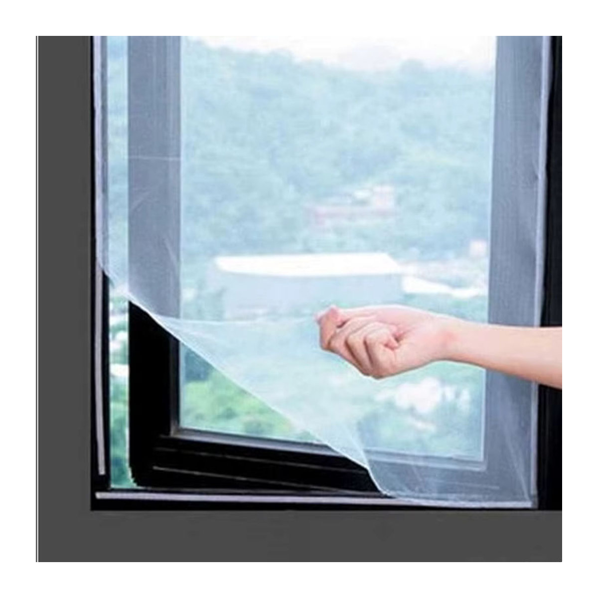 Ausziehbares Moskito-Netz als Vorhang zum Kleben für Fenster, Insektenschutz-Mesh für dein Zuhause - Bild 2