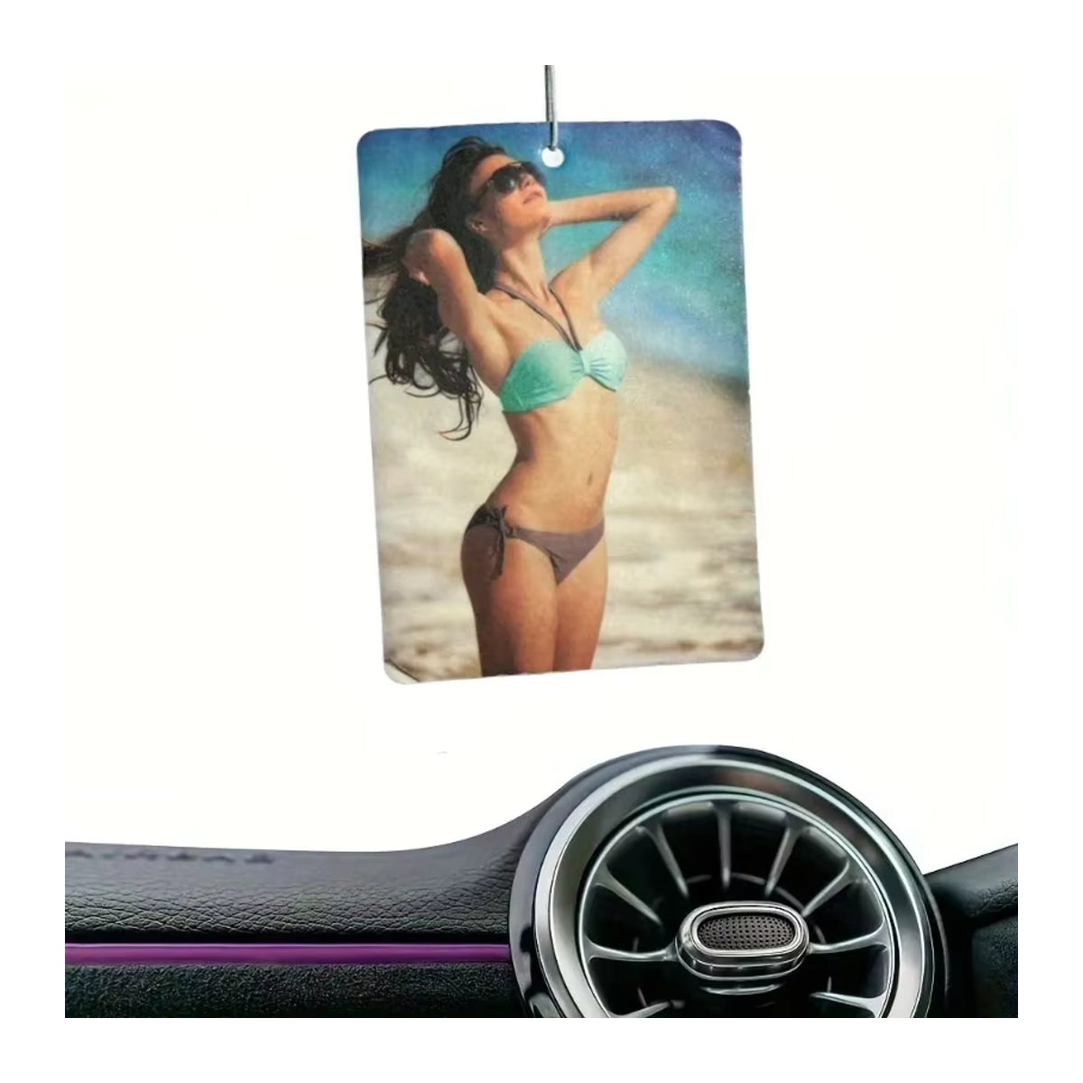 Auto Lufterfrischer mit Vanille-Duft als hängendes Papier-Kegel-Parfüm für dein Fahrzeug-Interieur in Mehrfarbig - Bild 3