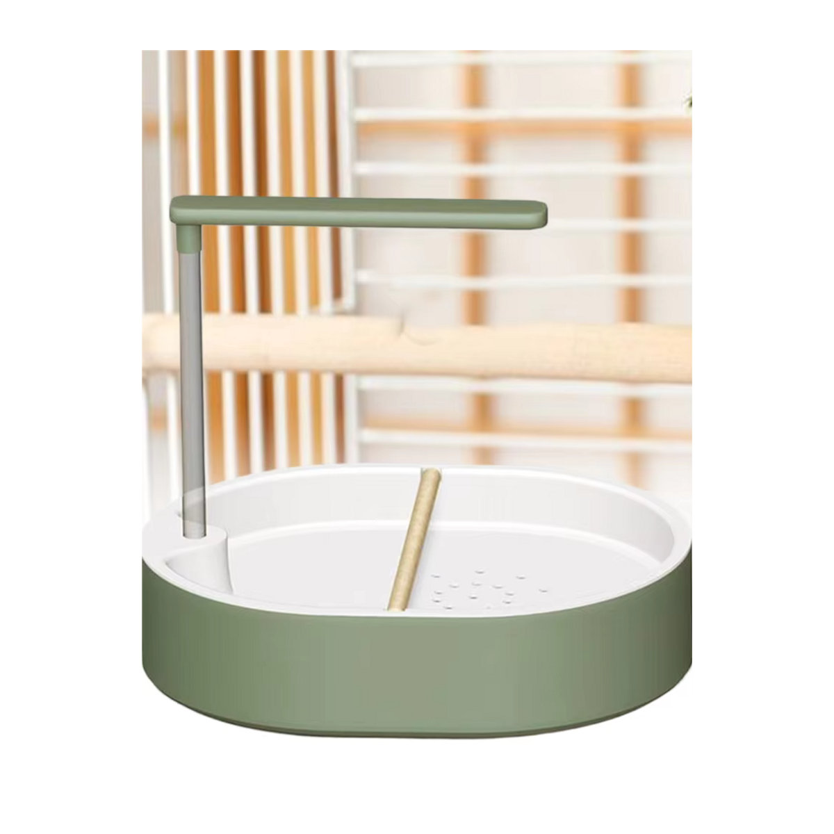 Automatische Zirkulationswasserbadewanne in Grün für Vögel wie Wellensittiche, Nymphensittiche, Finken und Kakadus - Bild 7