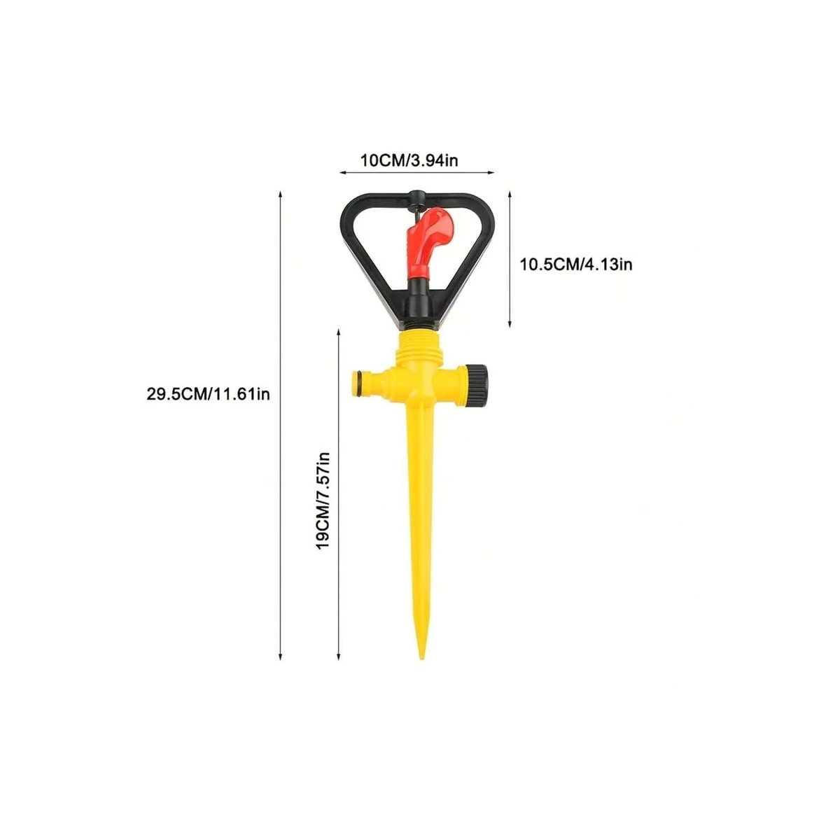 Automatischer Gartensprinkler mit 360° Rotation für Rasen, Gewächshaus und Landwirtschaft, Kunststoff, Mehrfarbig - Bild 2