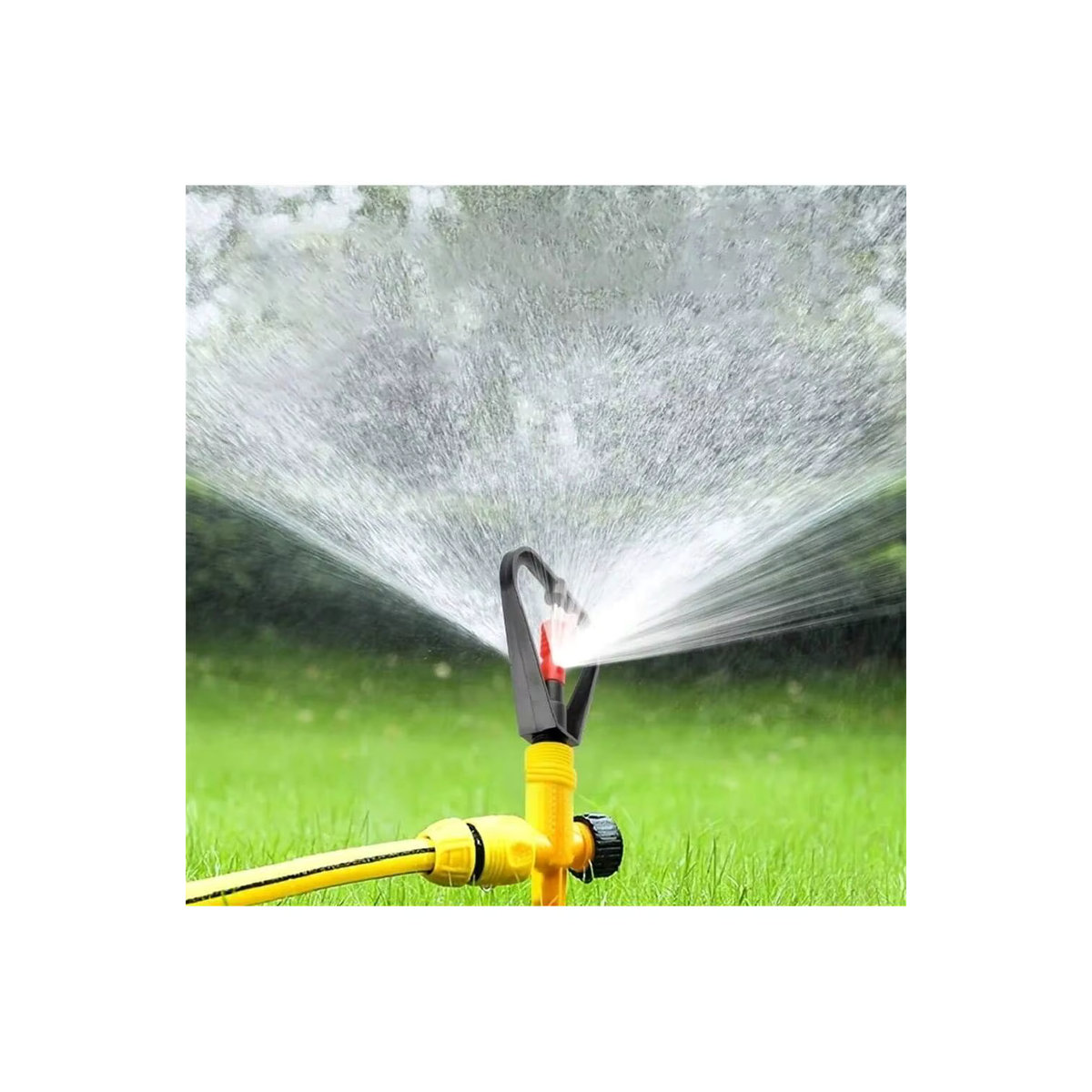 Automatischer Gartensprinkler mit 360° Rotation für Rasen, Gewächshaus und Landwirtschaft, Kunststoff, Mehrfarbig - Bild 3