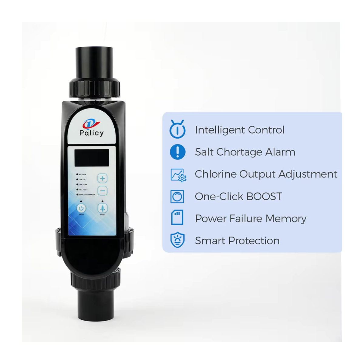 Automatischer Pool-Chlorinator mit selbstanpassendem Betrieb als Salzwasser-Pool-Chlorgenerator für dein Schwimmbad, 100–240 V - Bild 2