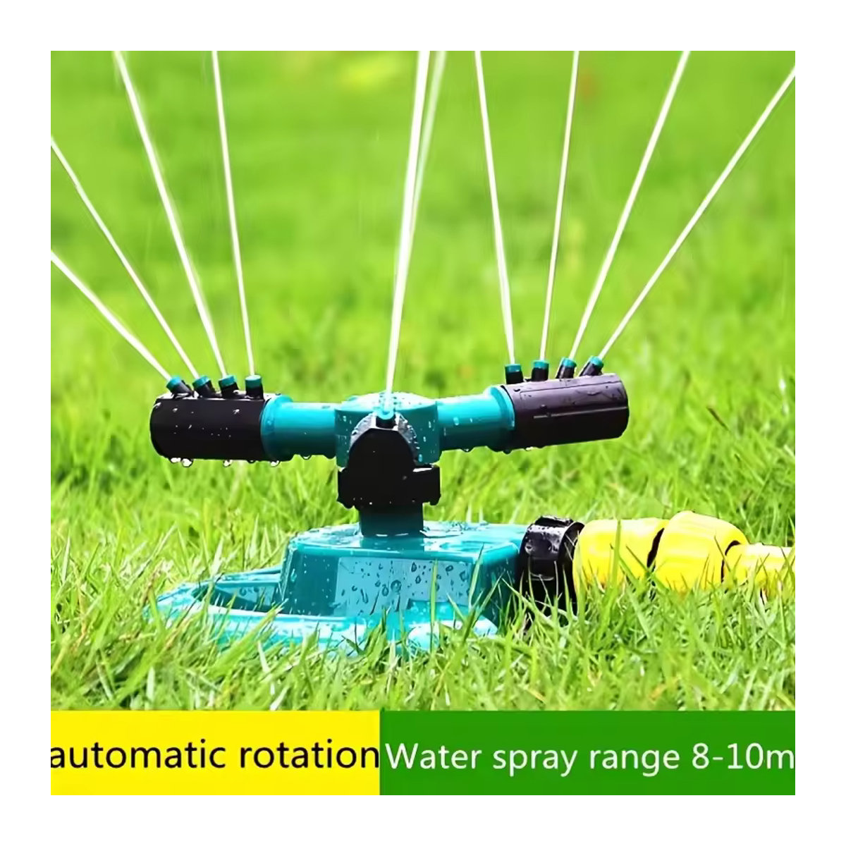 Automatischer rotierender 360 Grad Sprinkler in Grün für die Rasenbewässerung und den Garten - Bild 2