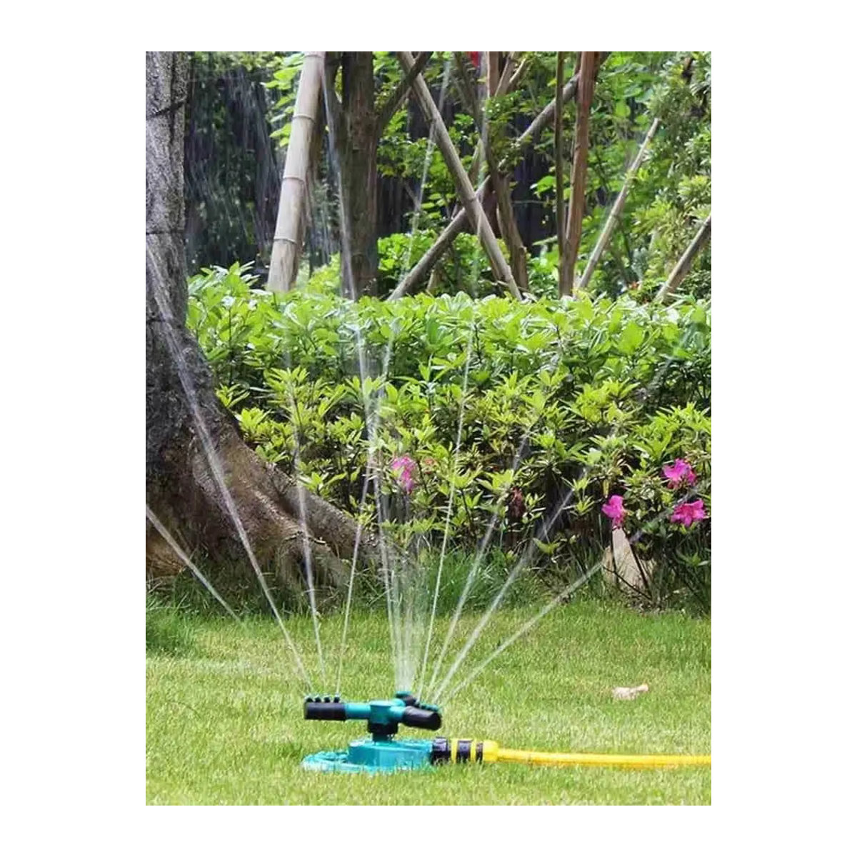 Automatischer rotierender 360 Grad Sprinkler in Grün für die Rasenbewässerung und den Garten - Bild 7