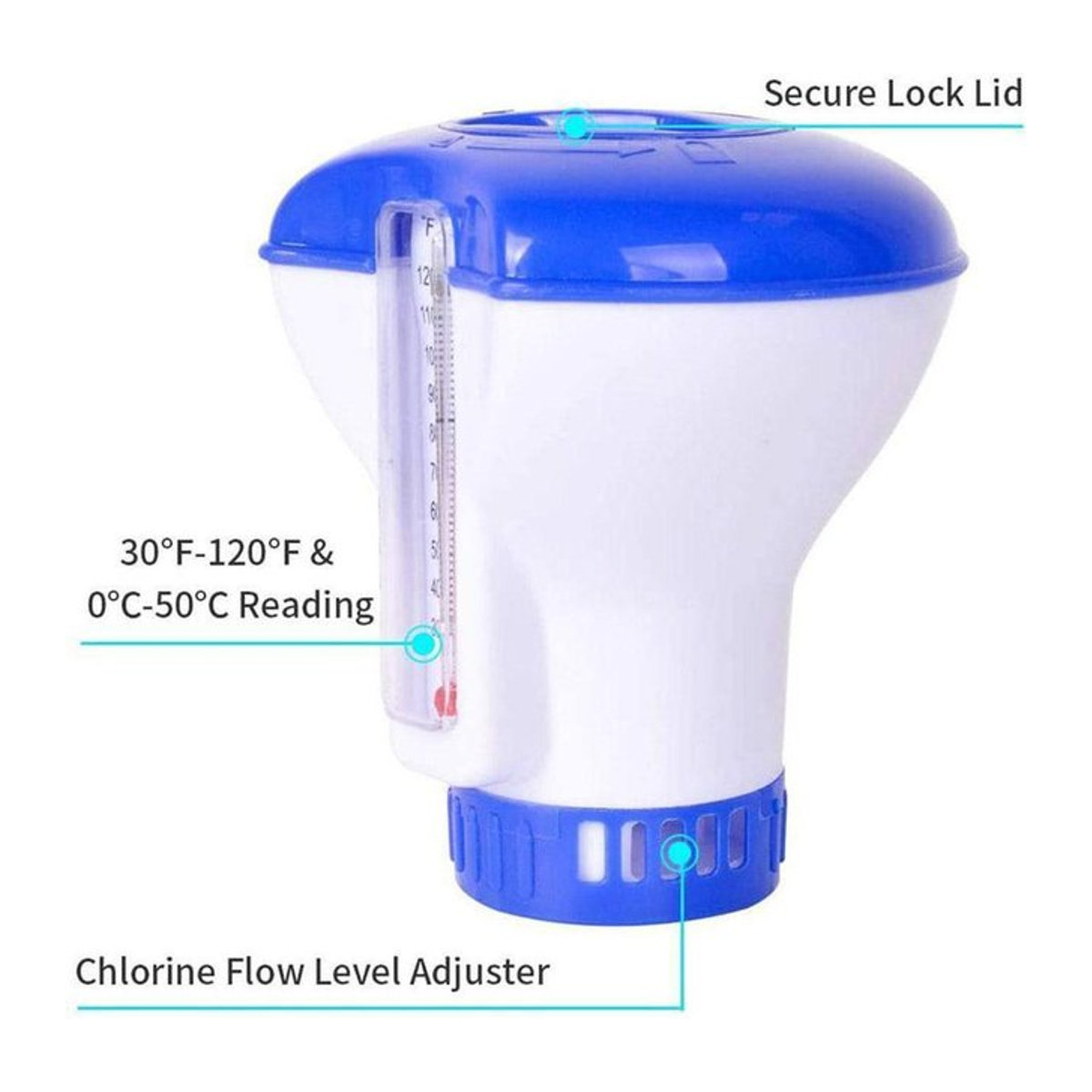 Automatischer Schwimmbad Medikamentenspender in Blau aus Kunststoff für die Chlor-Desinfektion - Bild 1