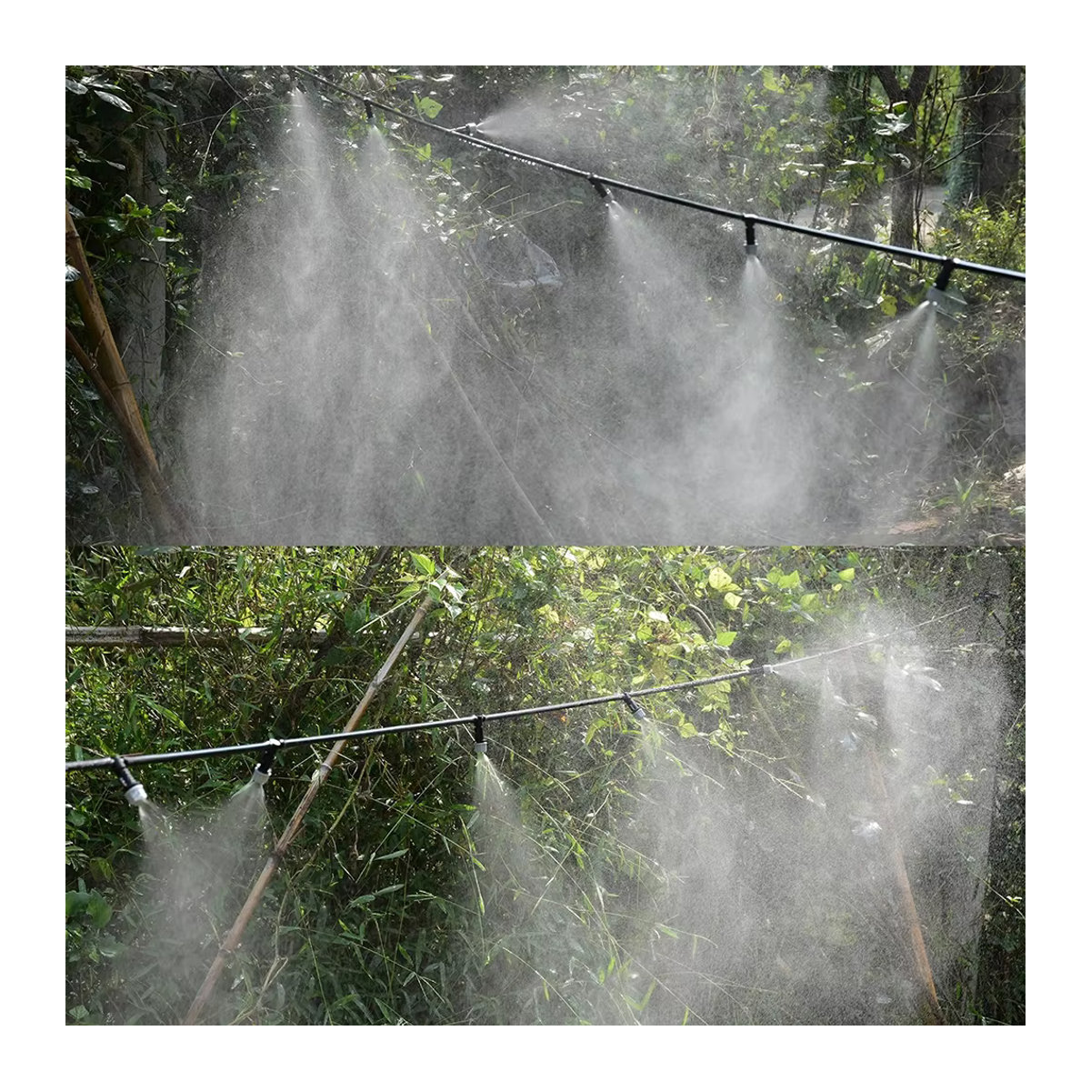 Automatisches Bewässerungssystem mit 10 m Gartenschlauch und Nebeldüsen in Schwarz für Terrasse, Rasen und Gewächshaus mit 4–7 mm Anschluss - Bild 4