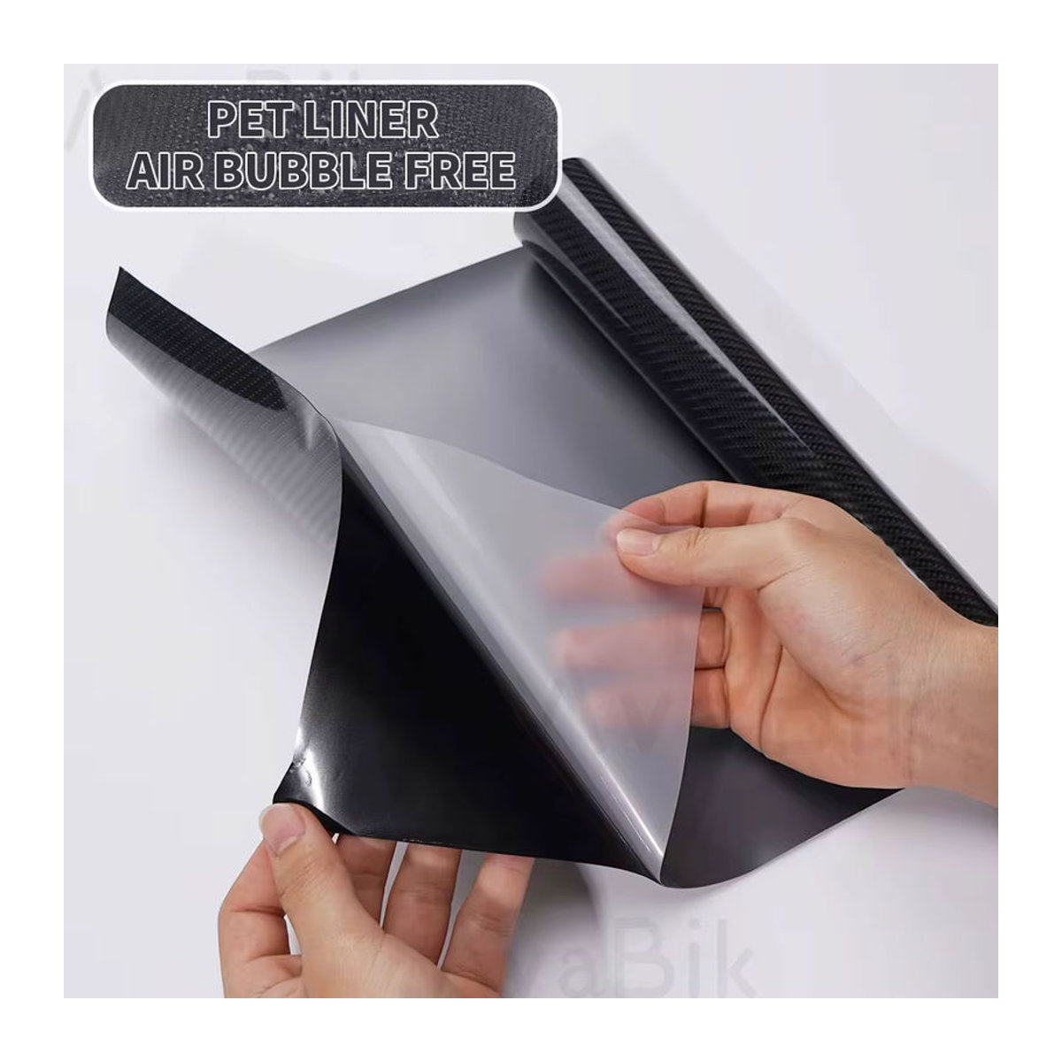 AvaBik 6D Glänzend Schwarz Carbon Faser Vinyl Folie mit Air Release Klebstoff für Auto Motorrad und Roller B/H: 30 x 50 cm und 50 x 100 cm - Bild 2