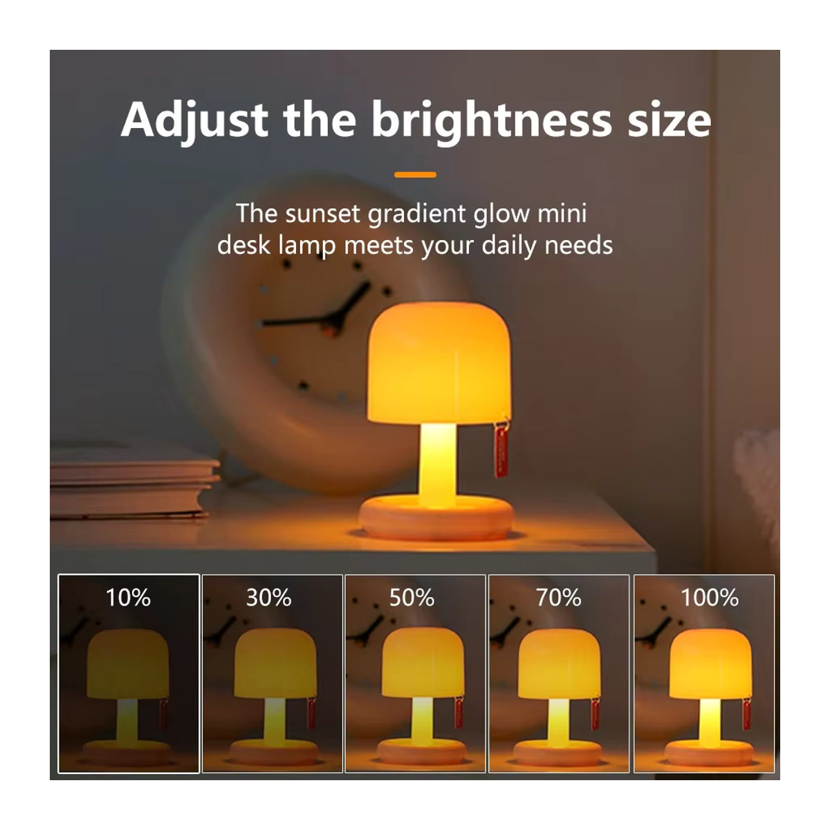 AVACOM LED Sonnenuntergang Nachtlicht USB wiederaufladbare Tischlampe in Weiß minimalistisch - Bild 2
