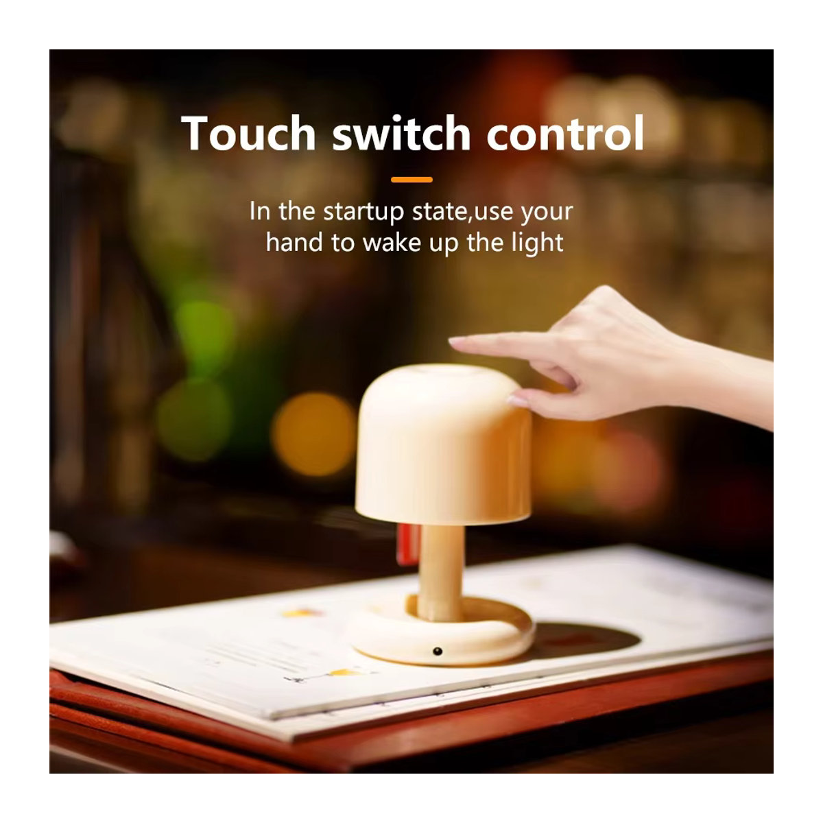 AVACOM LED Sonnenuntergang Nachtlicht USB wiederaufladbare Tischlampe in Weiß minimalistisch - Bild 3