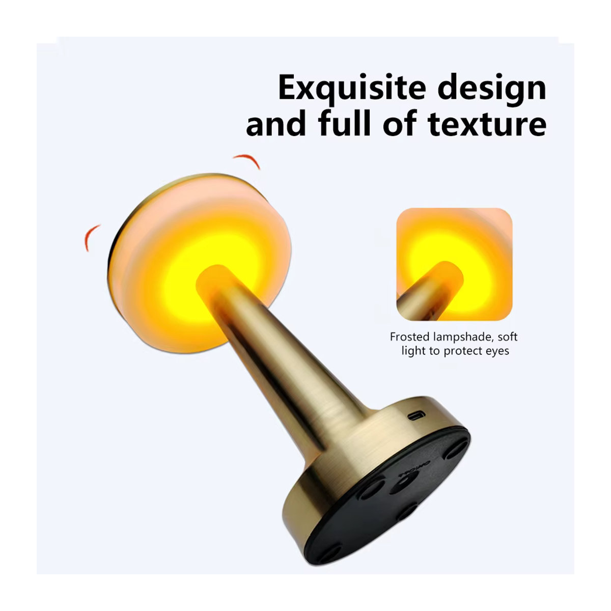 AVACOM Moderne LED Tischlampe aus Metall mit Touch-Funktion und Akku für Bar und Restaurant - Bild 5