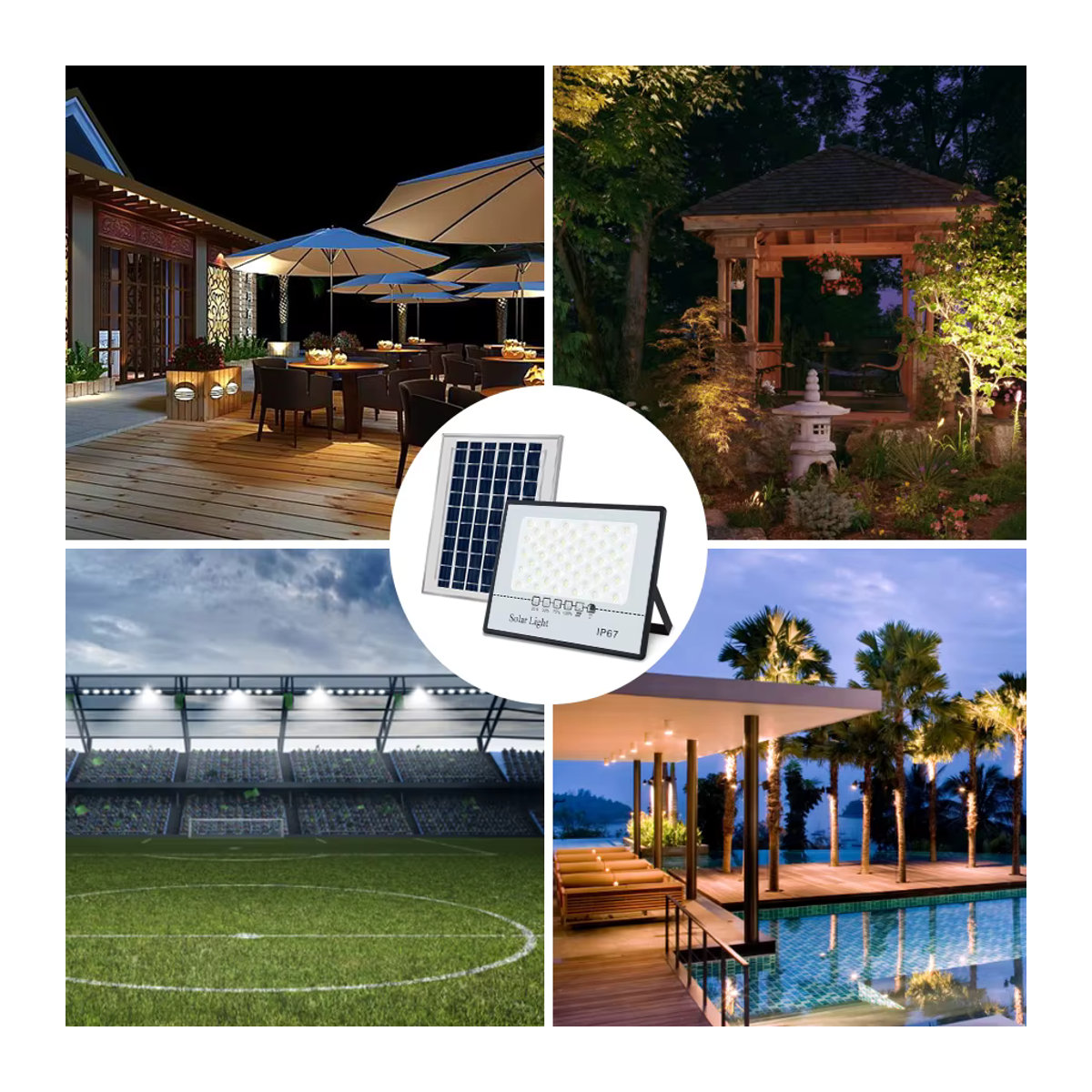 AVACOM Solar LED Außenstrahler IP65 Wasserdicht Schwarz - Bild 5