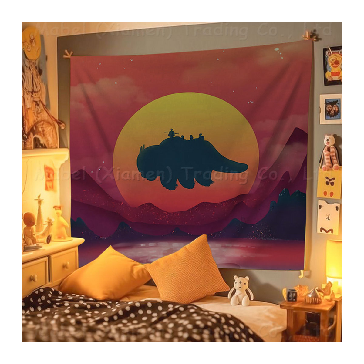 Avatar The Last Airbender Retro-Flagge im Vintage-Design, mehrfarbig, Textil, B/H: 70 x 70 cm - Bild 1