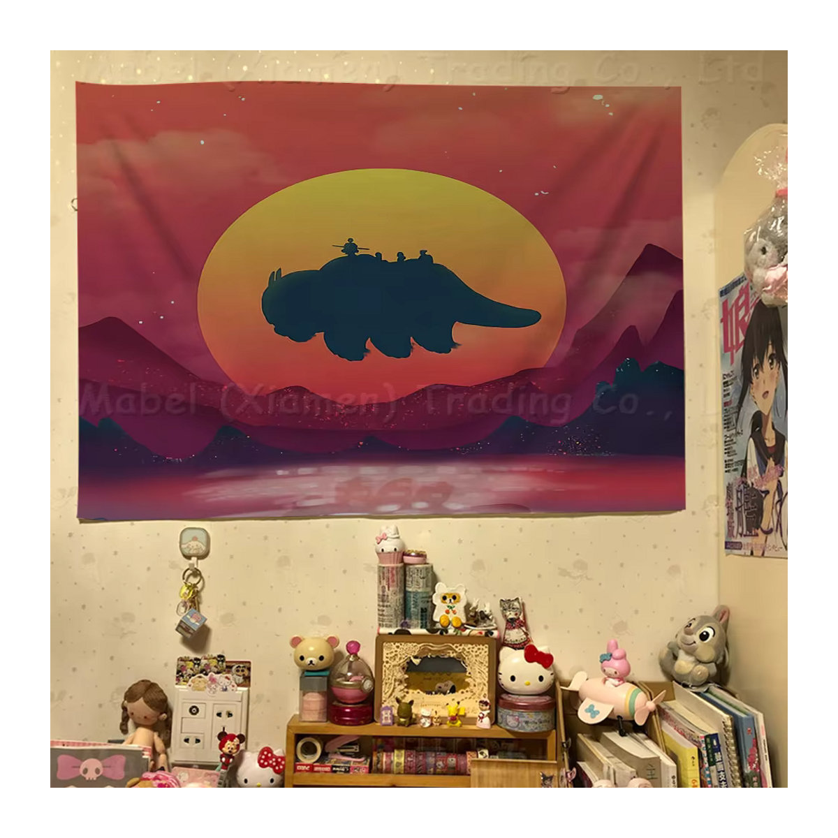 Avatar The Last Airbender Retro-Flagge im Vintage-Design, mehrfarbig, Textil, B/H: 70 x 70 cm - Bild 2