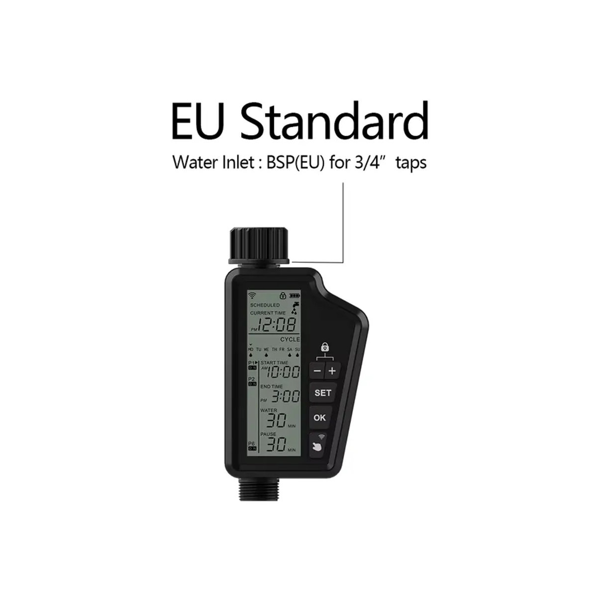 AVATTO WiFi Smart Wasser Timer App-gesteuerter Bewässerungscomputer mit LCD-Display in Schwarz - Bild 7