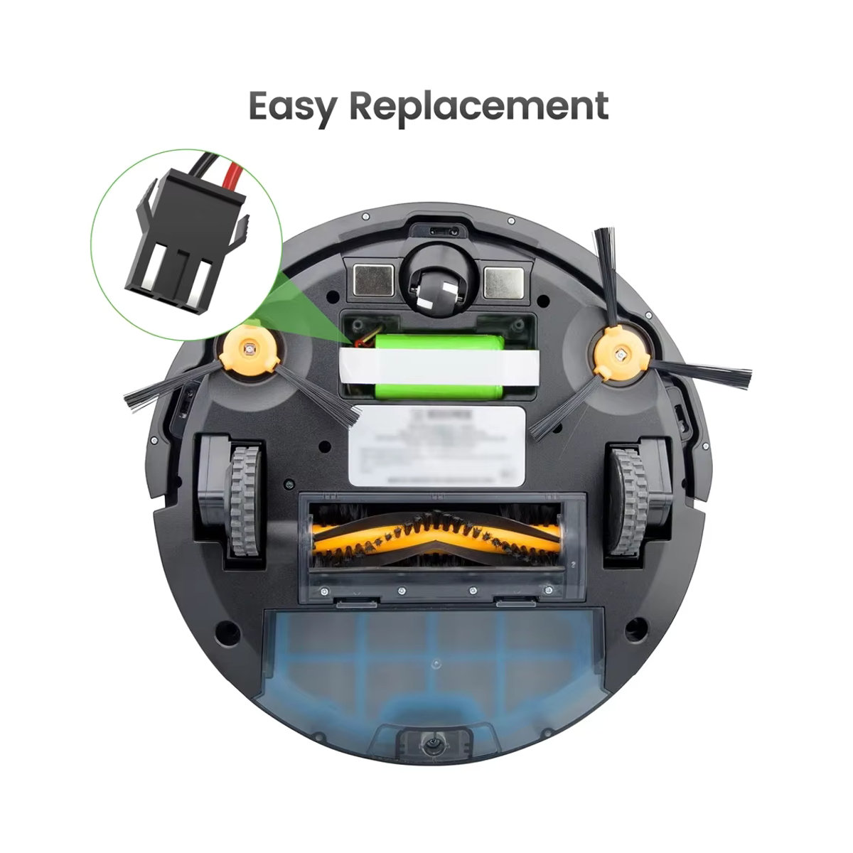 avtark Ersatzakku 14,4V 6800mAh in Grün für Conga Excellent 990 1090 1790 1990 Deebot N79S N79 DN622 Robovac 11 und Tesvor X500 - Bild 3