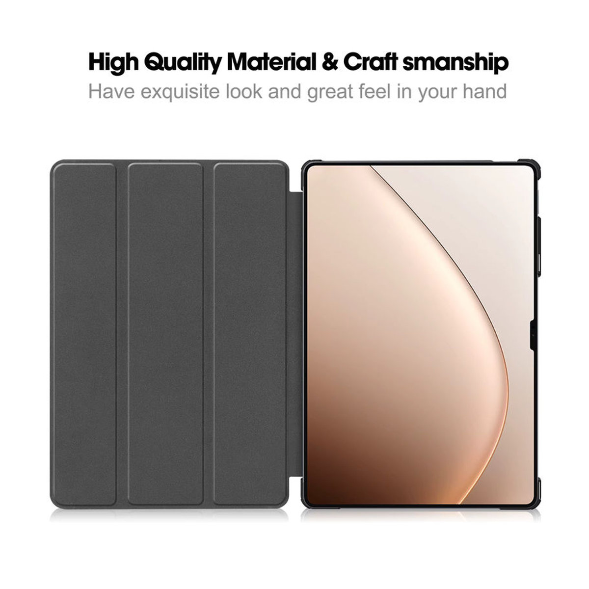 AYANJIN Schutzhülle für Xiaomi Pad 7 Ultra 14 Zoll in Schwarz mit Tri-Folding PU Leder Flip Stand und Auto Sleep Funktion - Bild 6