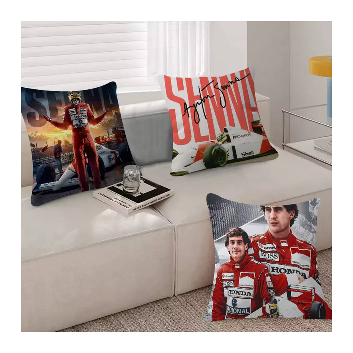 Ayrton Senna Kissenbezug im Landhausstil, mehrfarbig - Bild 2