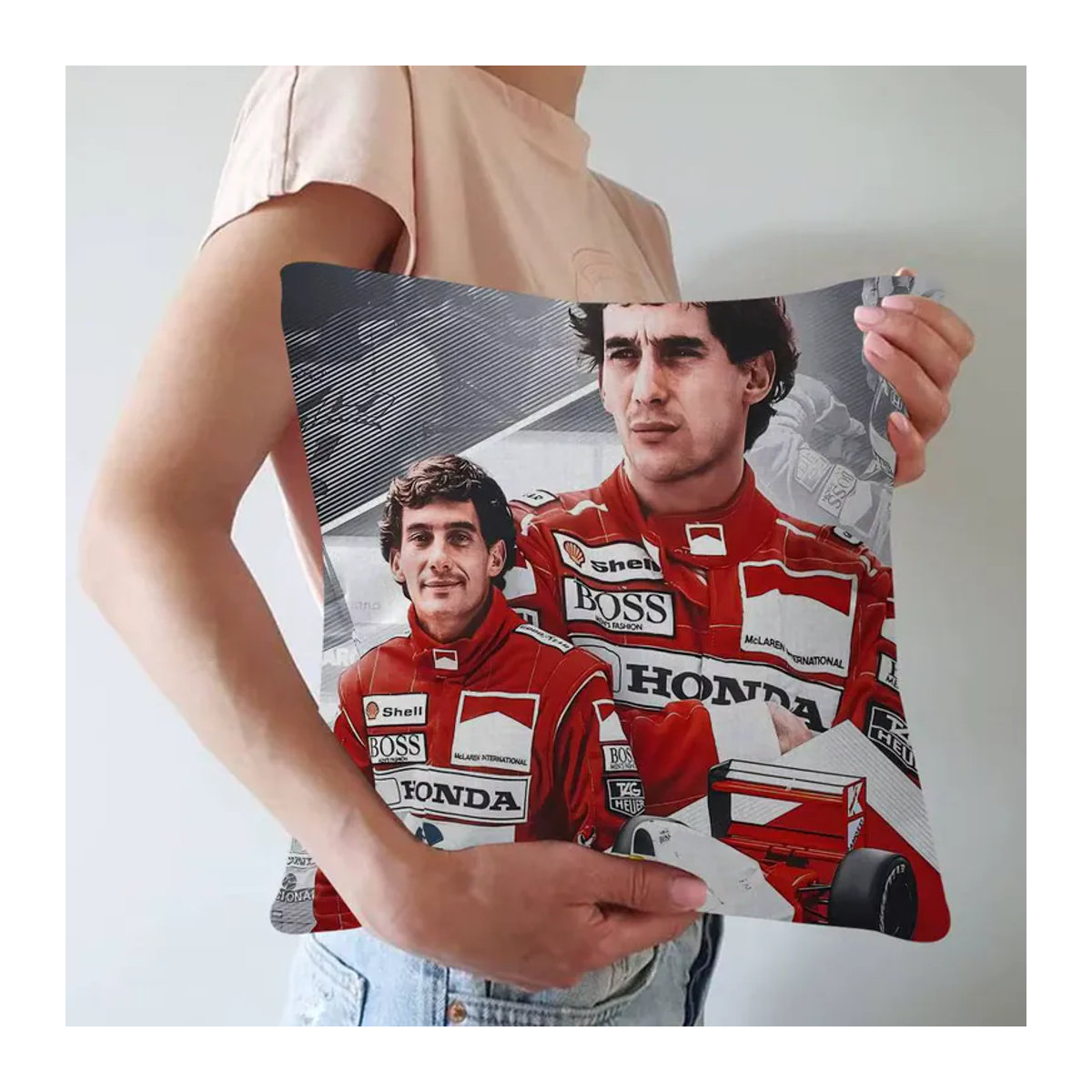 Ayrton Senna Kissenbezug im Landhausstil, mehrfarbig - Bild 4