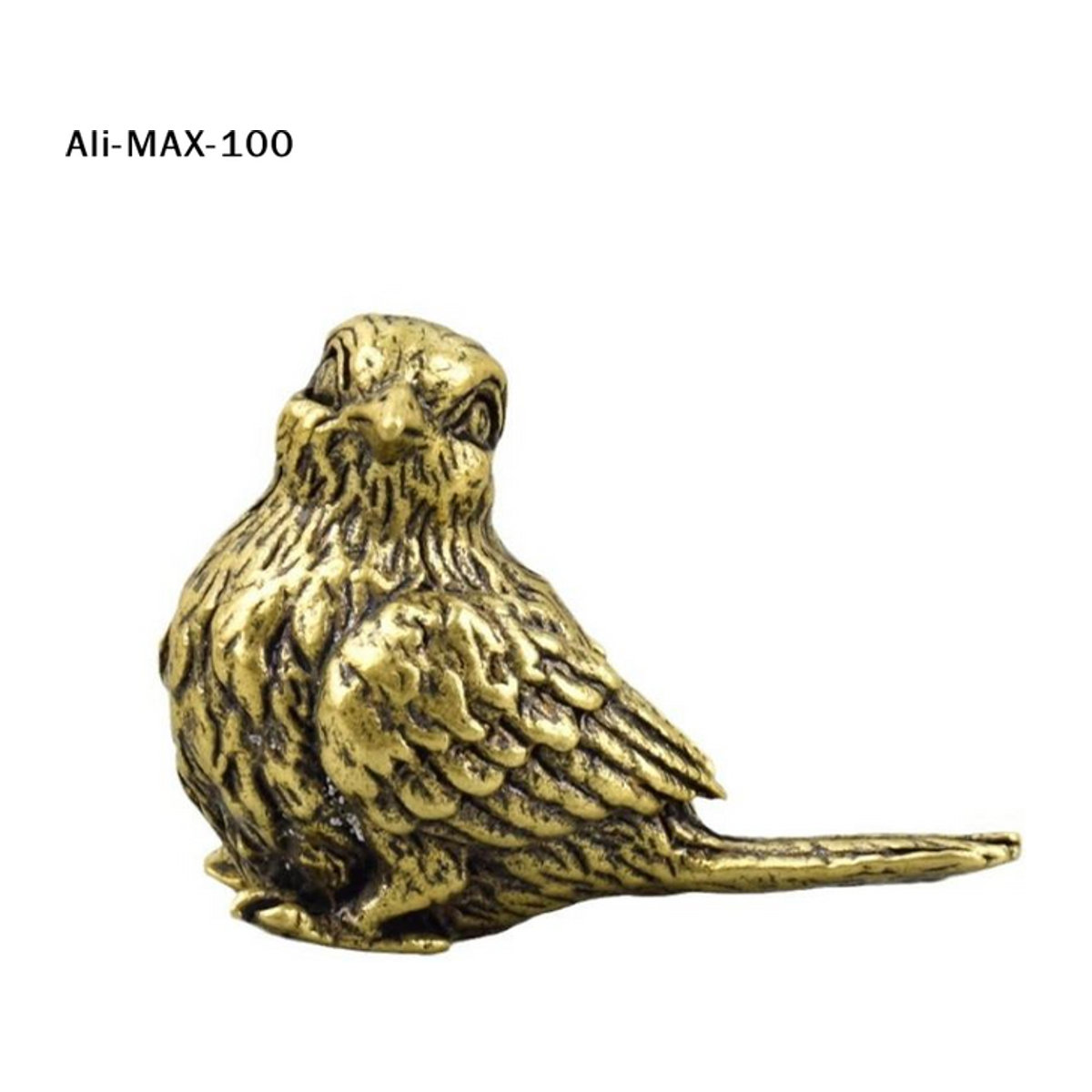 AyS Retro Vogel-Tierfigur aus Messing in Gold für deine Heimdekoration und als Miniatur-Kunsthandwerk - Bild 1