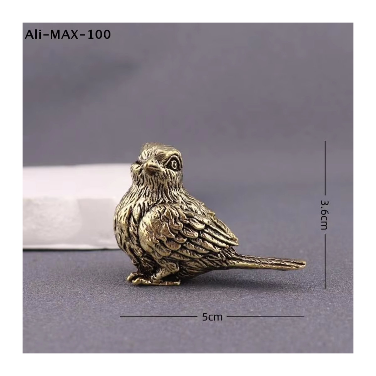 AyS Retro Vogel-Tierfigur aus Messing in Gold für deine Heimdekoration und als Miniatur-Kunsthandwerk - Bild 5