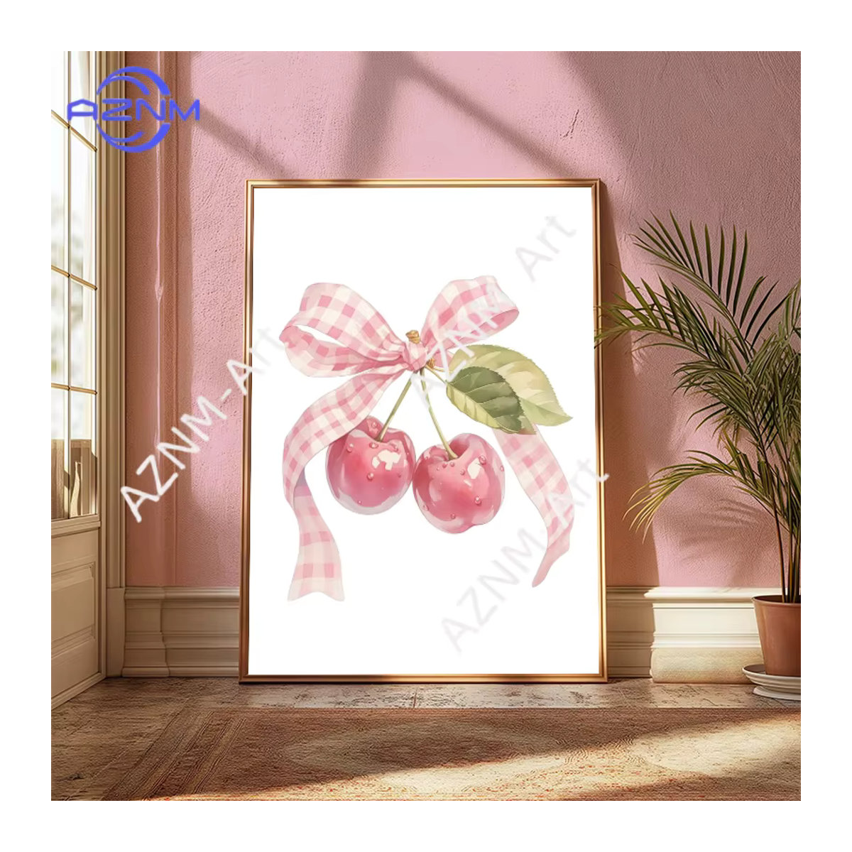 AZNM Kunstposter Dessert-Stilleben in Rosa als Leinwanddruck für deine Wanddekoration - Bild 2