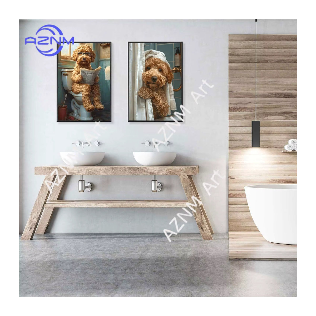AZNM Tier Wanddekoration aus Kunststoff, mehrfarbig, rechteckig - Bild 2