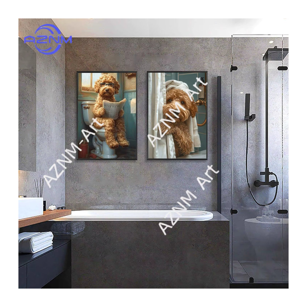 AZNM Tier Wanddekoration aus Kunststoff, mehrfarbig, rechteckig - Bild 5