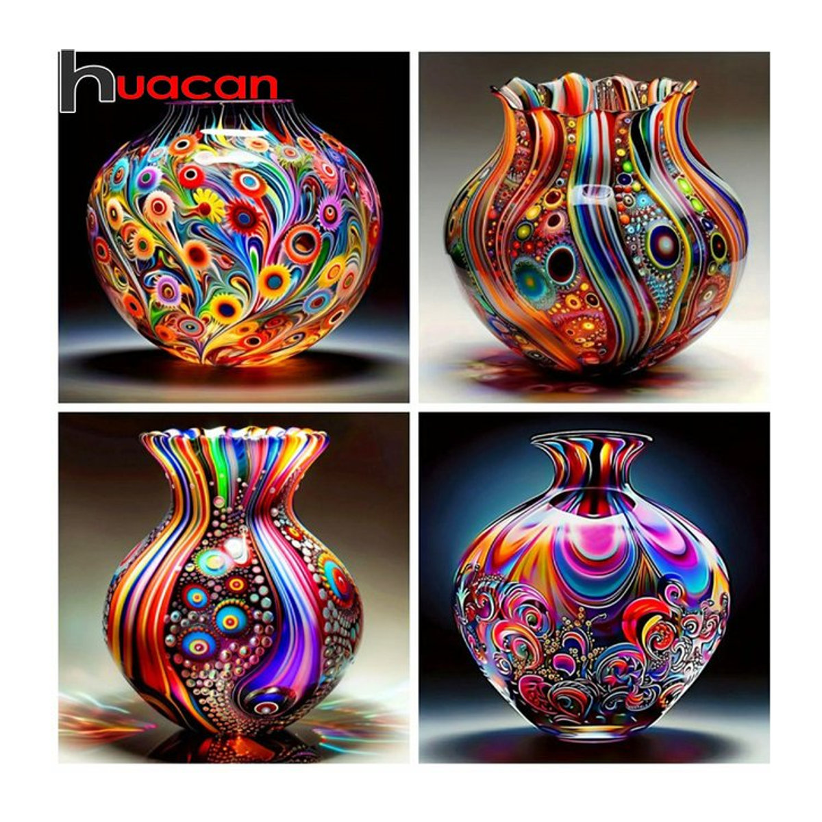 AZQSD Diamond Painting Set Vase mit floralem Motiv in Mehrfarbig - Bild 1