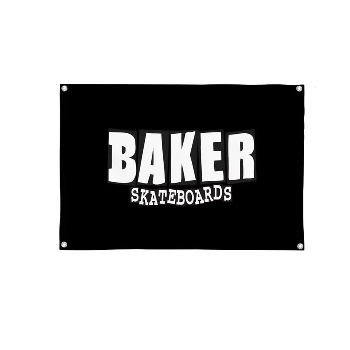 B-BAKERS SKATEBOARDS Minimalistische Stoffflagge Schwarz, Rechteckiges Outdoor-Gartenbanner aus Textil, B/H: 120 x 120 cm - Bild 4