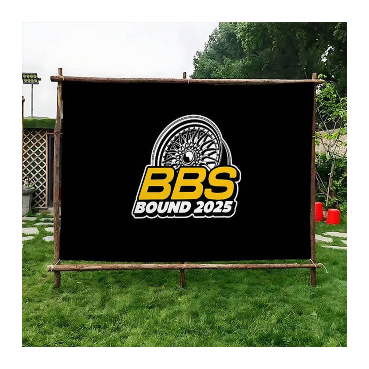 B-BBS Dekorative Textil-Flagge mit Science-Fiction-Raum Motiv in Schwarz, B/H: 70 x 50 cm - Bild 1