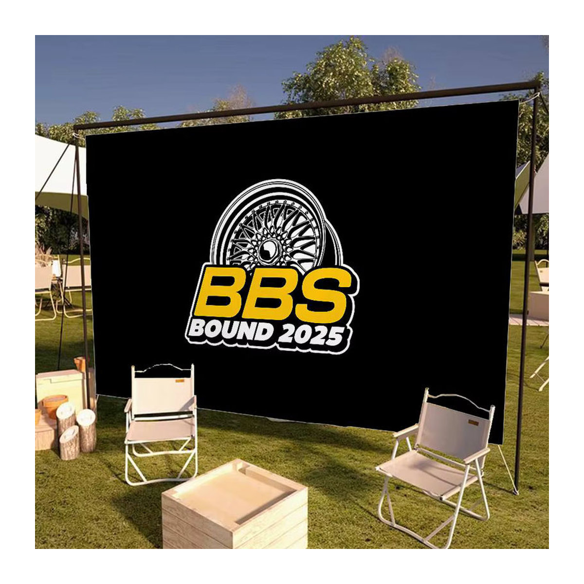B-BBS Dekorative Textil-Flagge mit Science-Fiction-Raum Motiv in Schwarz, B/H: 70 x 50 cm - Bild 4