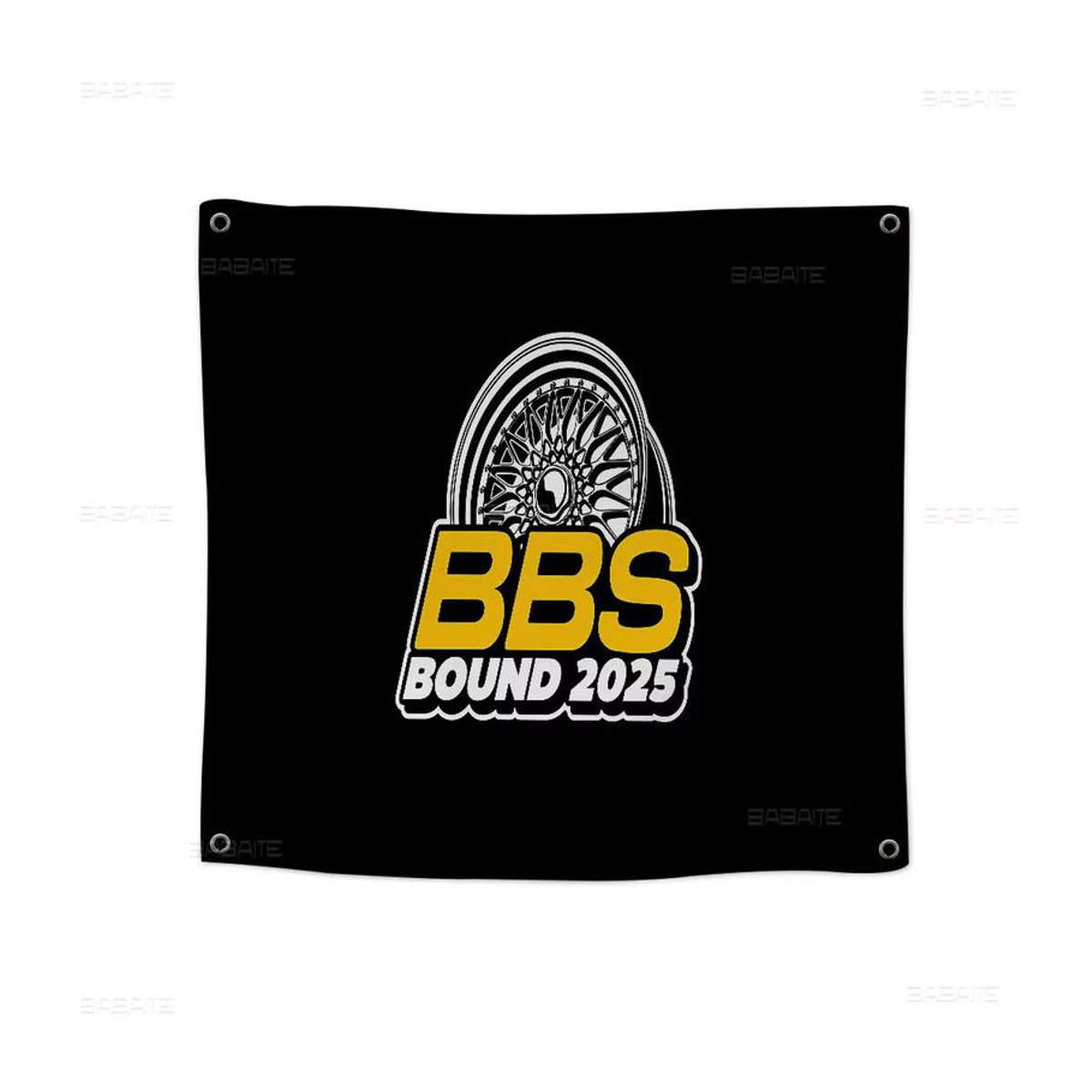 B-BBS Dekorative Textil-Flagge mit Science-Fiction-Raum Motiv in Schwarz, B/H: 70 x 50 cm - Bild 5