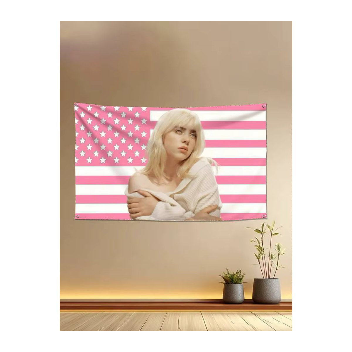 B-BillieS Sänger Flagge Wandteppich Banner mehrfarbig B/H: 150 x 100 cm - Bild 1