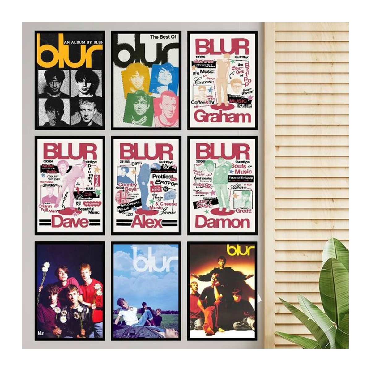 B-Blur Anime Poster Vintage Wandkunst im Hochformat für dein Zuhause, mehrfarbig und rahmenlos - Bild 1